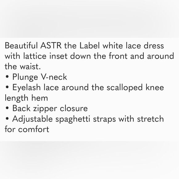 ASTR The Label White Lace Lattice Midi Dress  - Medium / M - Picture 4 of 11